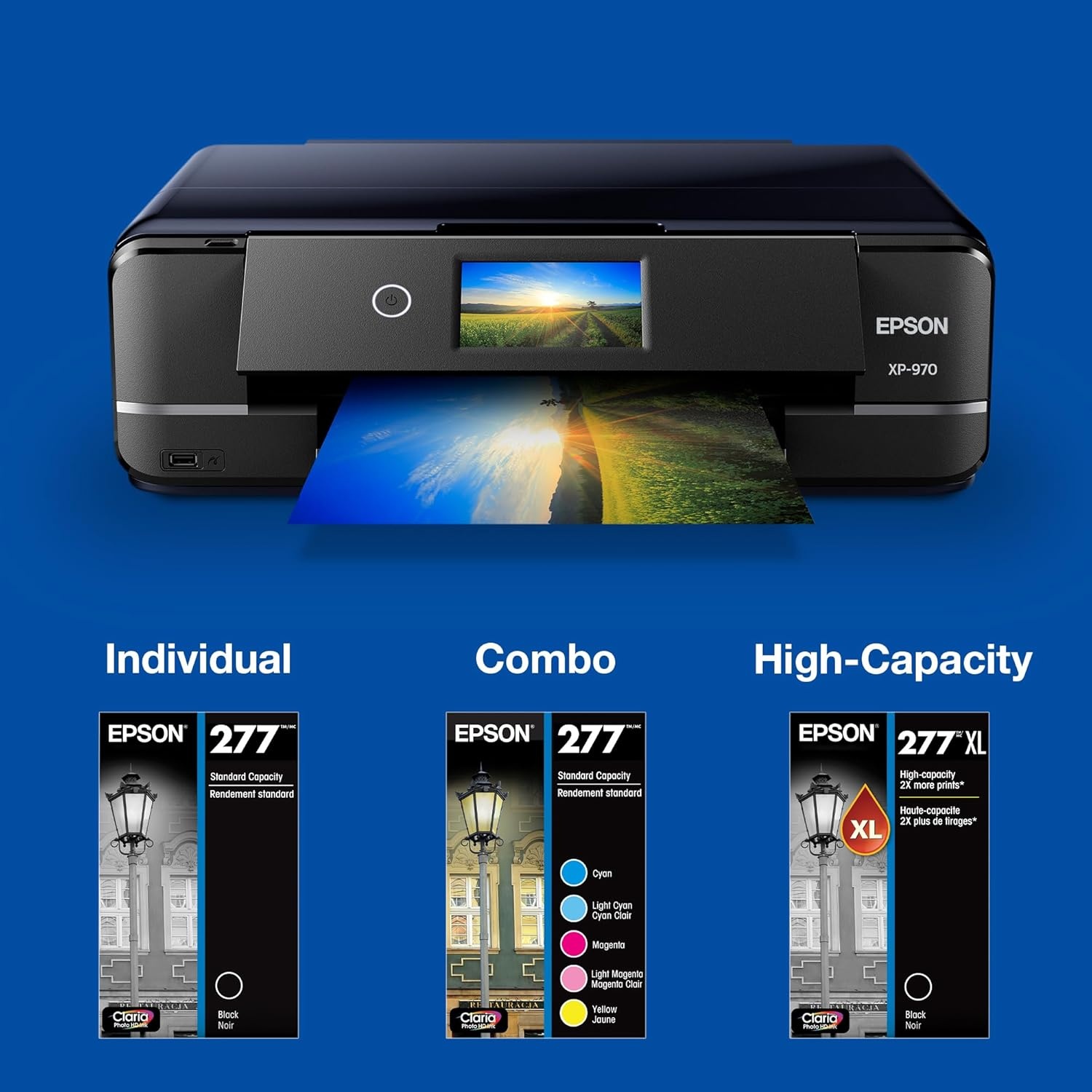 image:imageEPSON 277 Claria Photo HD Ink High Capacity Photo Black Cartridge T277XL120S Works with Expression XP850 860 950 960 970Light magenta