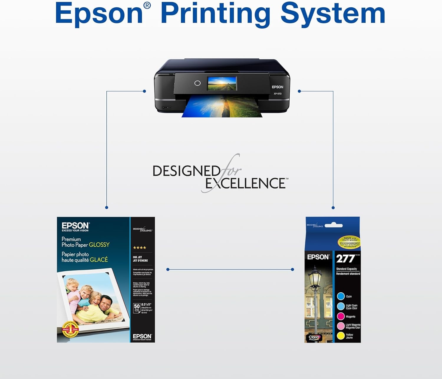 image:imageEPSON 277 Claria Photo HD Ink High Capacity Photo Black Cartridge T277XL120S Works with Expression XP850 860 950 960 970Yellow