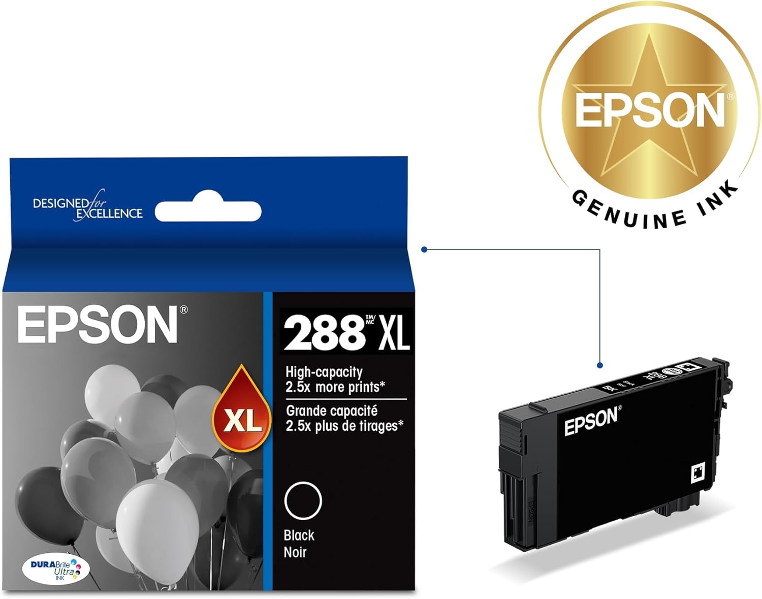image:imageEPSON 288 DURABrite Ultra Ink High Capacity Magenta Cartridge T288XL320S Works with Expression XP330 430 434 340 440 446Black