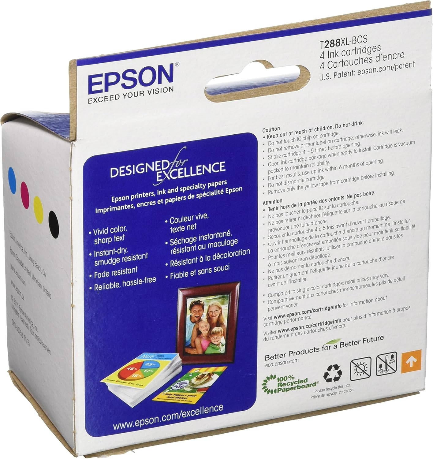 image:imageEpson 288 DURABrite Ultra Ink High Capacity Black amp Standard Color Cartridge Combo Pack T288XLBCS 288 DURABrite Ultra Ink High Capacity Cyan Cartridge T288XL220S