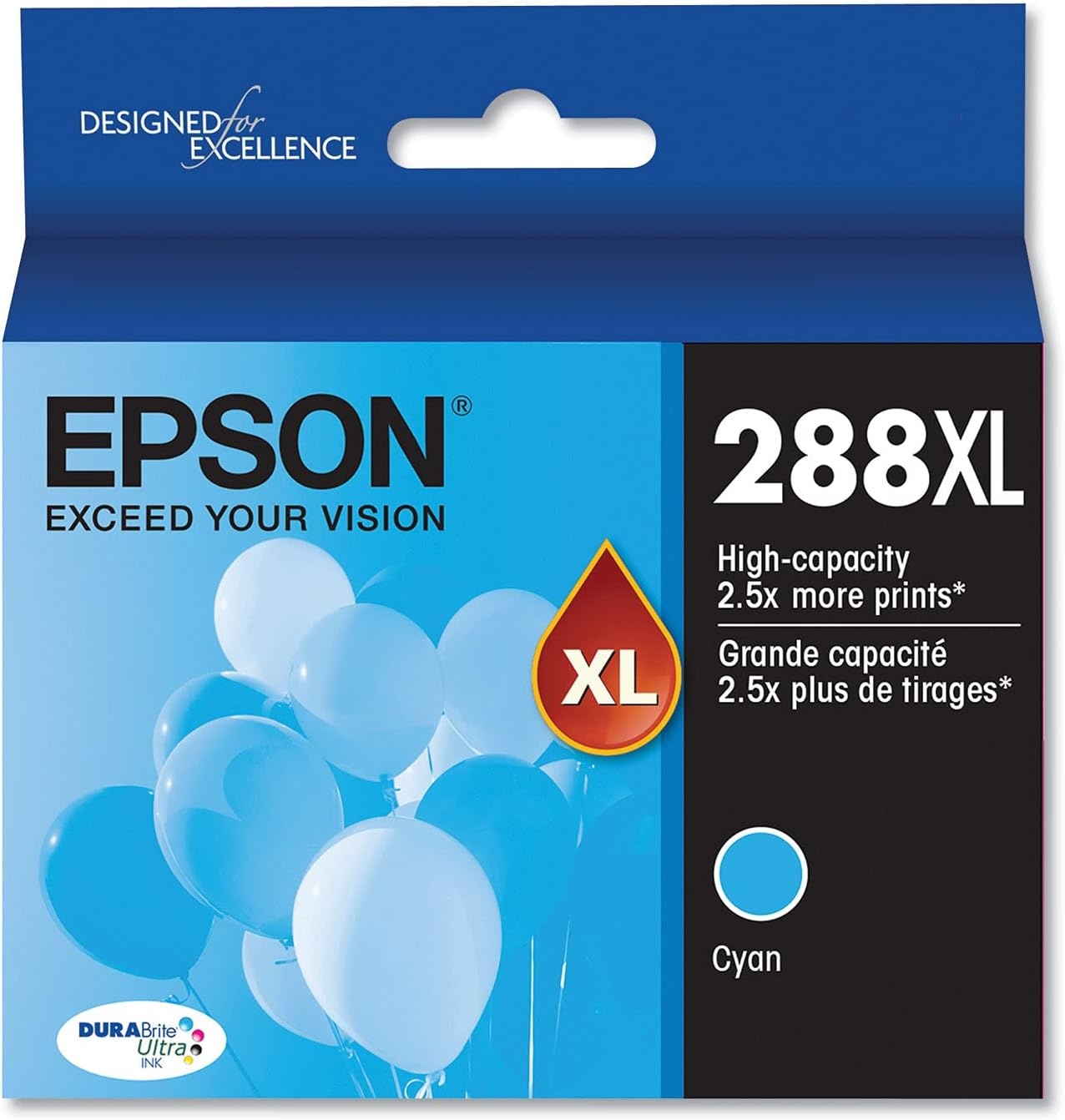 image:imageEpson T288XL120 288XL Expression Home XP330 340 430 434 440 446 Ink Cartridge Black in Retail Packaging amp T288XL220 DURA Ultra Cyan High Capacity Cartridge Ink