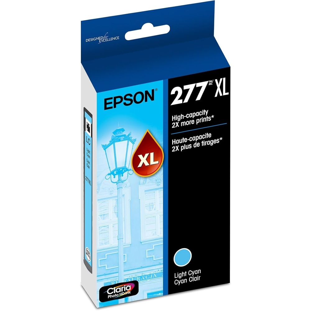 image:imageEPSON 277 Claria Photo HD Ink High Capacity Photo Black Cartridge T277XL120S Works with Expression XP850 860 950 960 970Light cyan