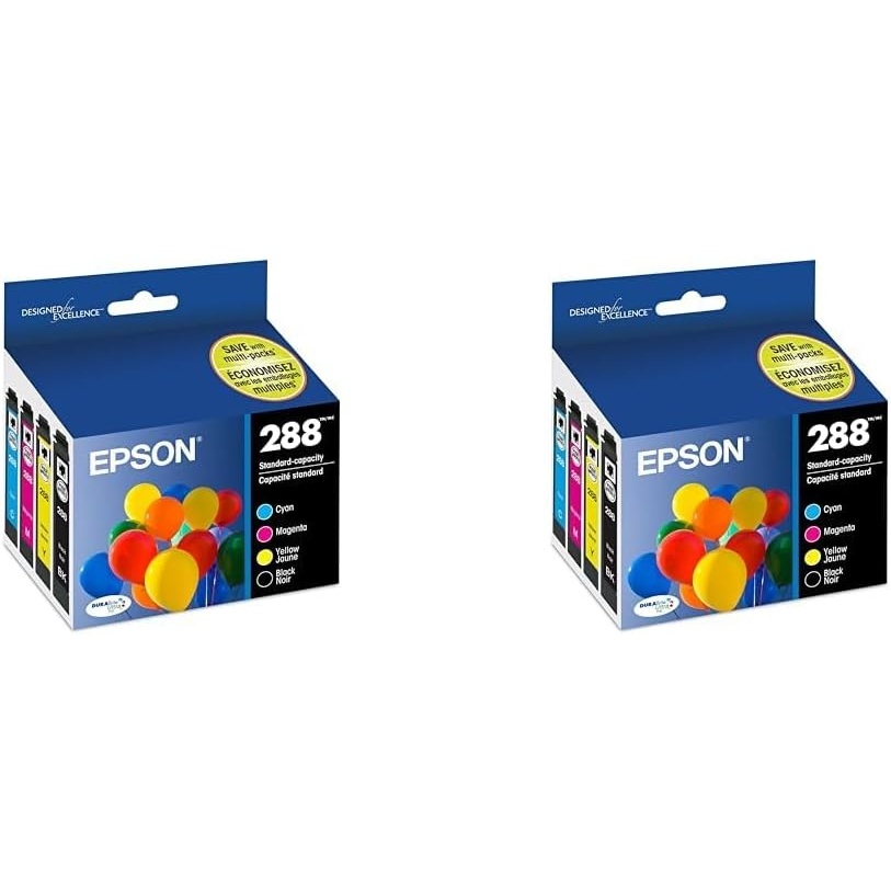 image:imageEPSON 288 DURABrite Ultra Ink Standard Capacity Black amp Color Cartridge Combo Pack T288120BCS Works with Expression XP330 430 434 340 440 446MultiPack Pack of 2
