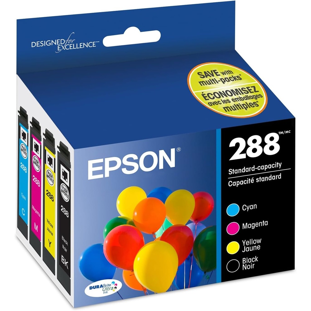 image:imageEPSON 288 DURABrite Ultra Ink Standard Capacity Black amp Color Cartridge Combo Pack T288120BCS Works with Expression XP330 430 434 340 440 446MultiPack