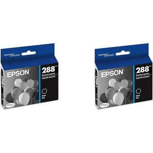 image:imageEPSON 288 DURABrite Ultra Ink Standard Capacity Black Cartridge T288120S Works with Expression XP330 430 434 340 440 4461 Count Pack of 2