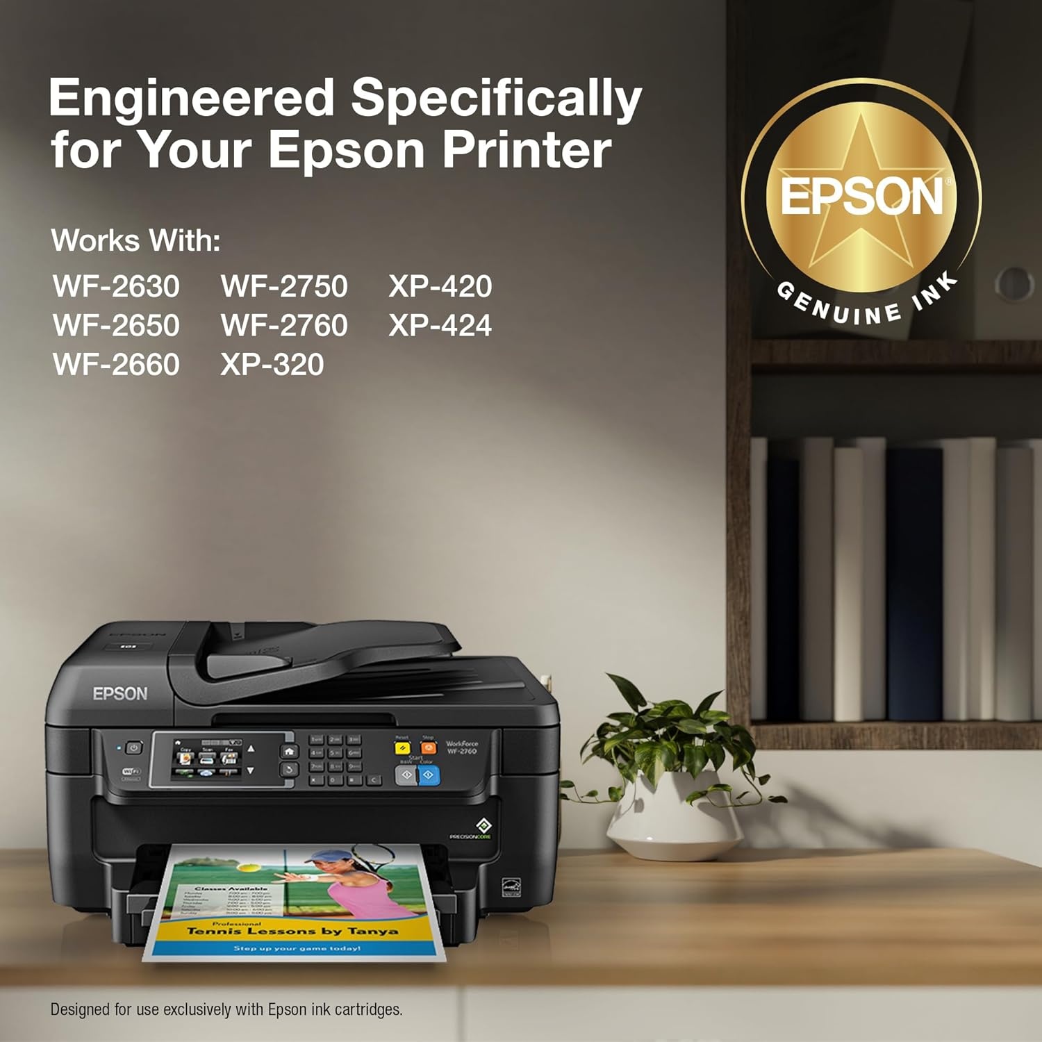 image:imageEPSON 220 DURABrite Ultra Ink High Capacity Black amp Standard Color Cartridge Combo Pack Works with WorkForce WF26302650 2660 2750 2760 and Expression XP320420 4244 CountPack of 1
