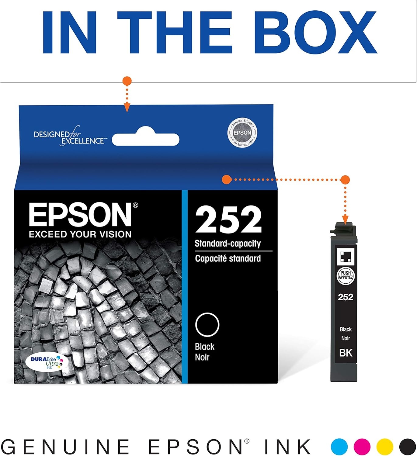 image:imageEpson DURABrite Ultra Ink Combo Pack T252520S and Black Cartridge T252120S Bundle for WF Series Printers