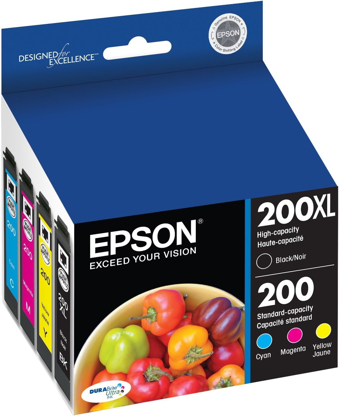 image:imageEpson T200XLBCS DURA Ultra High Capacity Cartridge Ink Black and Color Combo Pack amp T220XL120S DURA Ultra Black High Capacity Cartridge Ink