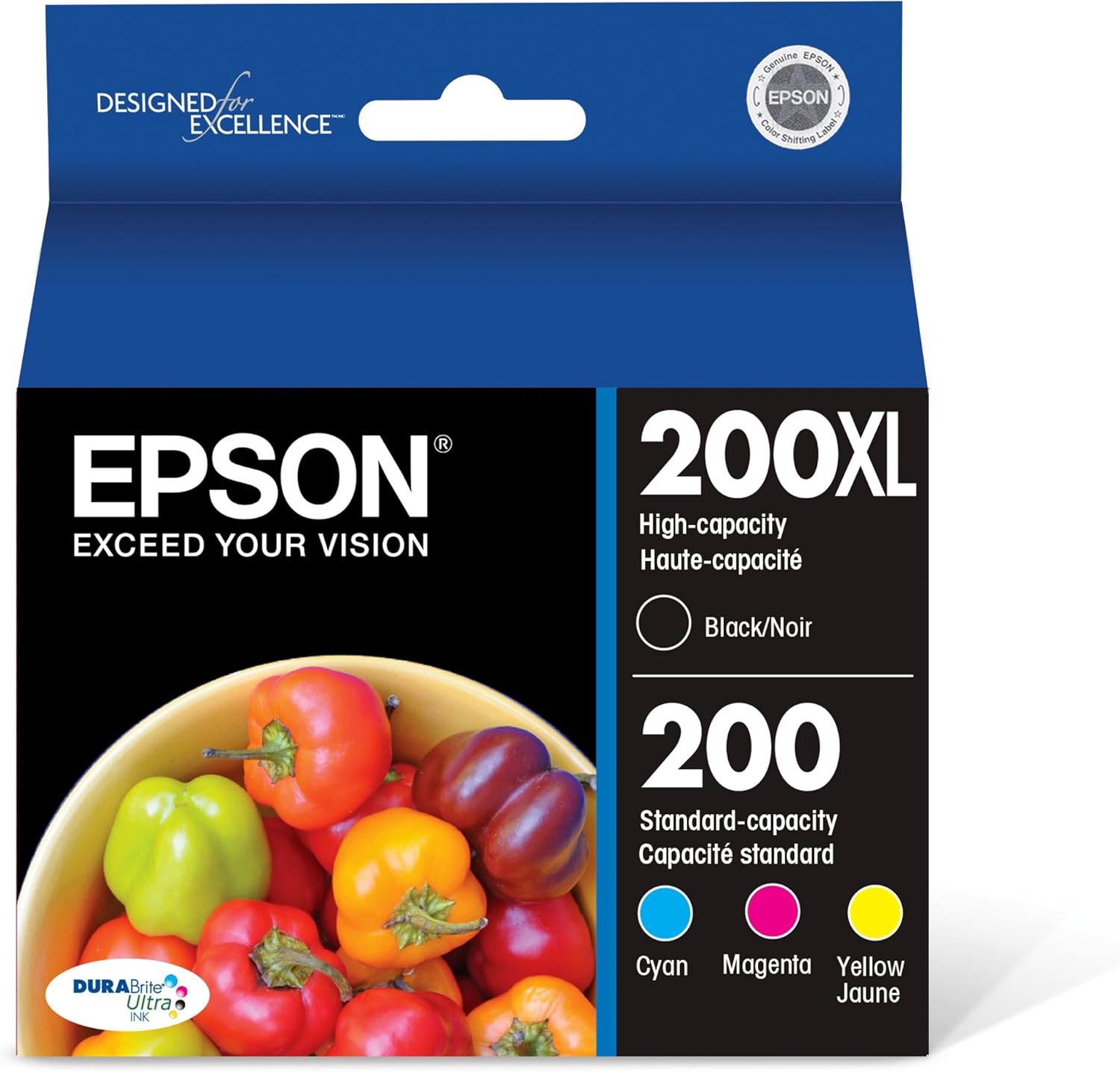 image:imageEpson T200XLBCS DURA Ultra High Capacity Cartridge Ink Black and Color Combo Pack amp T220XL120S DURA Ultra Black High Capacity Cartridge Ink