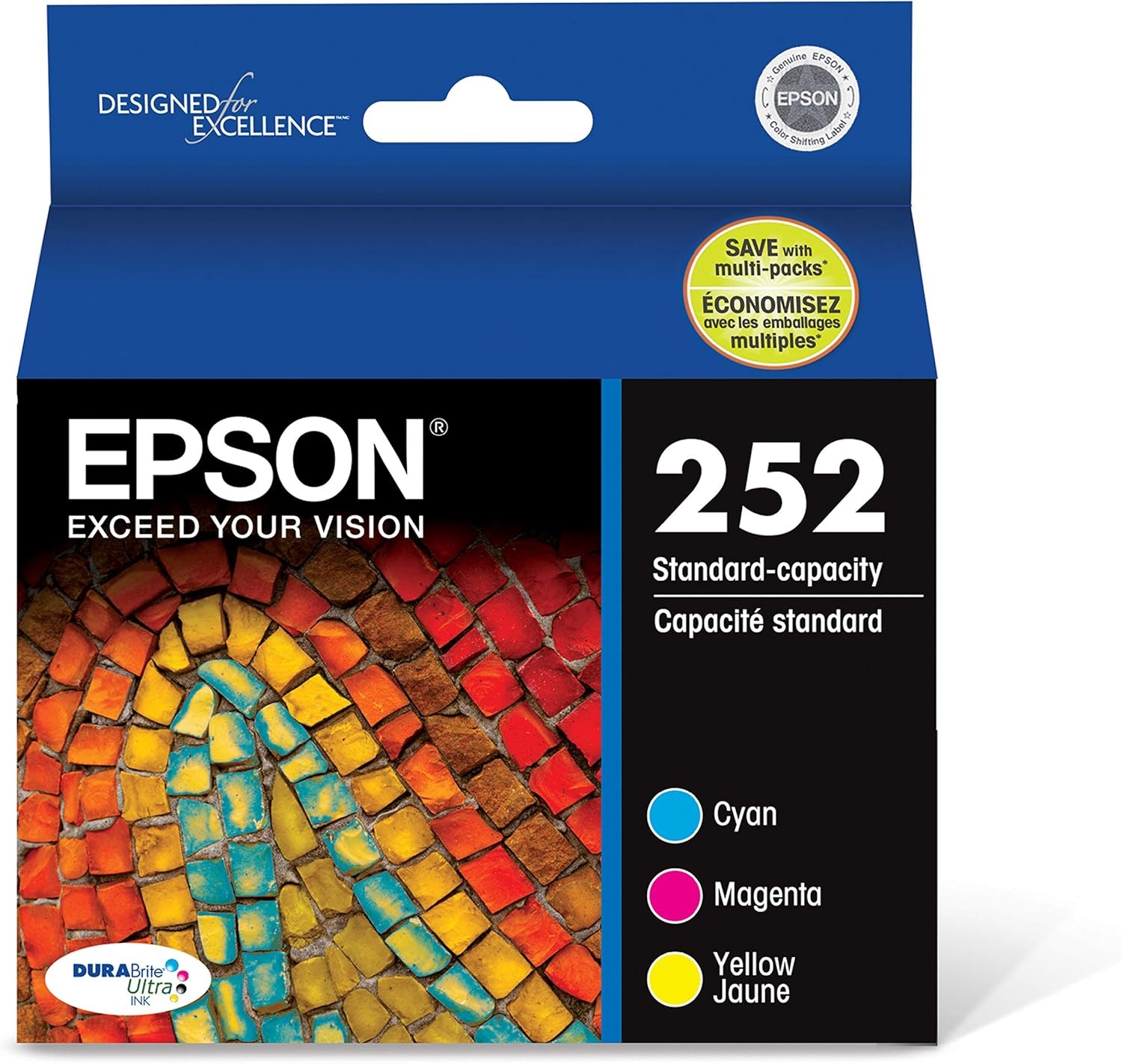 image:imageEpson T252520 DURABrite Ultra Color Combo Pack Standard Capacity Cartridge Ink amp T252220 DURABrite Ultra Cyan Standard Capacity Cartridge Ink