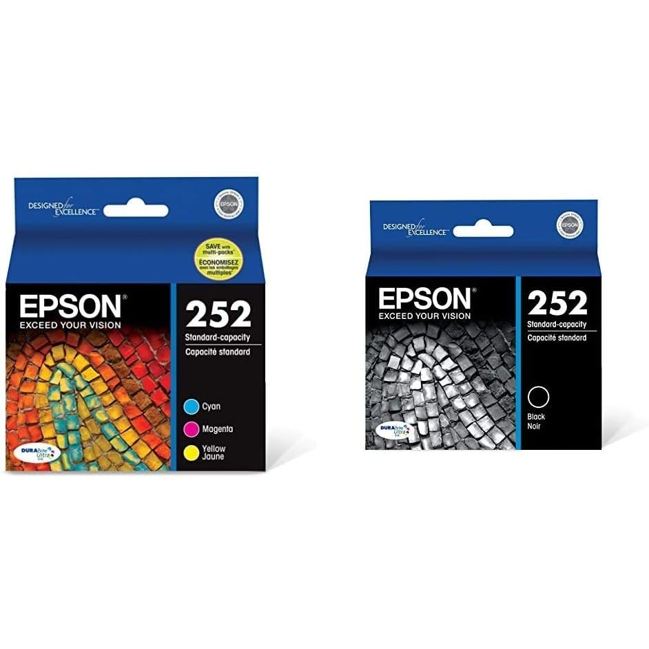 image:imageEpson DURABrite Ultra Ink Combo Pack T252520S and Black Cartridge T252120S Bundle for WF Series Printers