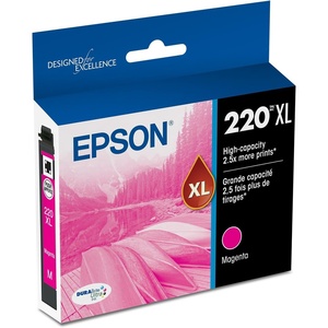 image:imageEPSON 220 DURABrite Ultra Ink High Capacity Black Cartridge T220XL120S Works with WorkForce WF26302650 2660 2750 2760 and Expression XP320420 424Magenta