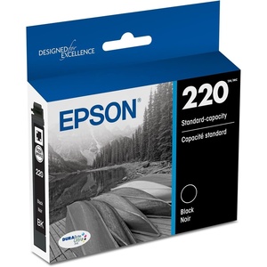 image:imageEPSON 220 DURABrite Ultra Ink Standard Capacity Black Cartridge T220120S Works with WorkForce WF26302650 2660 2750 2760 and Expression XP320420 424Black