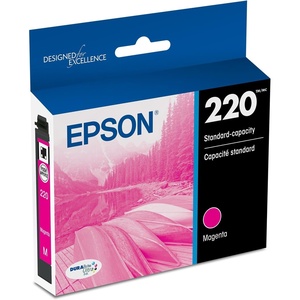 image:imageEPSON 220 DURABrite Ultra Ink Standard Capacity Black Cartridge T220120S Works with WorkForce WF26302650 2660 2750 2760 and Expression XP320420 424Magenta