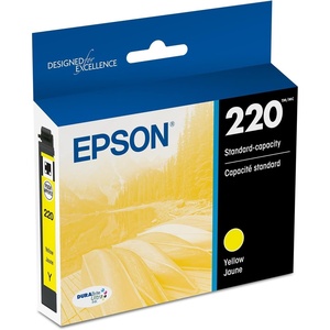 image:imageEPSON 220 DURABrite Ultra Ink Standard Capacity Black Cartridge T220120S Works with WorkForce WF26302650 2660 2750 2760 and Expression XP320420 424Yellow