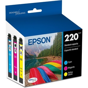 image:imageEPSON 220 DURABrite Ultra Ink Standard Capacity Color Combo Pack T220520S Works with WorkForce WF26302650 2660 2750 2760 and Expression XP320420 424Standard Capacity
