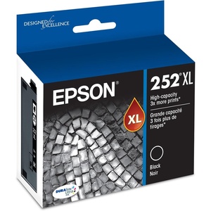 image:imageEPSON 252 DURABrite Ultra Ink High Capacity Black Cartridge T252XL120S Works with WorkForce WF3620 3640 7110 7610 7620 7710 7720 7210