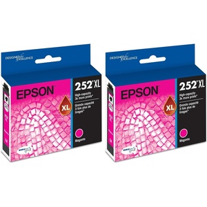 image:imageEPSON 252 DURABrite Ultra Ink High Capacity Magenta Cartridge T252XL320S Works with WorkForce WF3620 3640 7110 7610 7620 7710 7720 72102 Pack