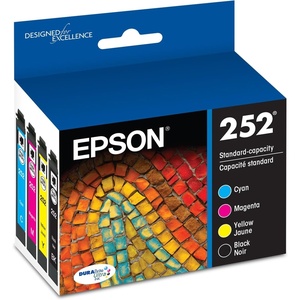 image:imageEPSON 252 DURABrite Ultra Ink Standard Capacity Black amp Color Cartridge Combo Pack T252120BCS Works with WorkForce WF3620 3640 7110 7610 7620 7710 7720 7210