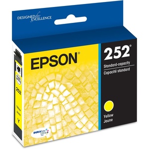 image:imageEPSON 252 DURABrite Ultra Ink Standard Capacity Yellow Cartridge T252420S Works with WorkForce WF3620 3640 7110 7610 7620 7710 7720 72101 Count Pack of 1