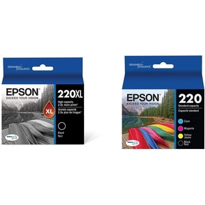 image:imageEpson T220120BCS DURABrite Ultra Black amp Color Combo Pack Standard Capacity Cartridge Ink Black and Color Combo Pack amp T220XL120S DURA Ultra Black High Capacity Cartridge Ink