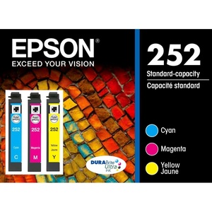 image:imageEpson T252520 DURABrite Ultra Color MultiPack Ink Cartridges StandardCapacity CMY  Frustration Free Packaging Ink