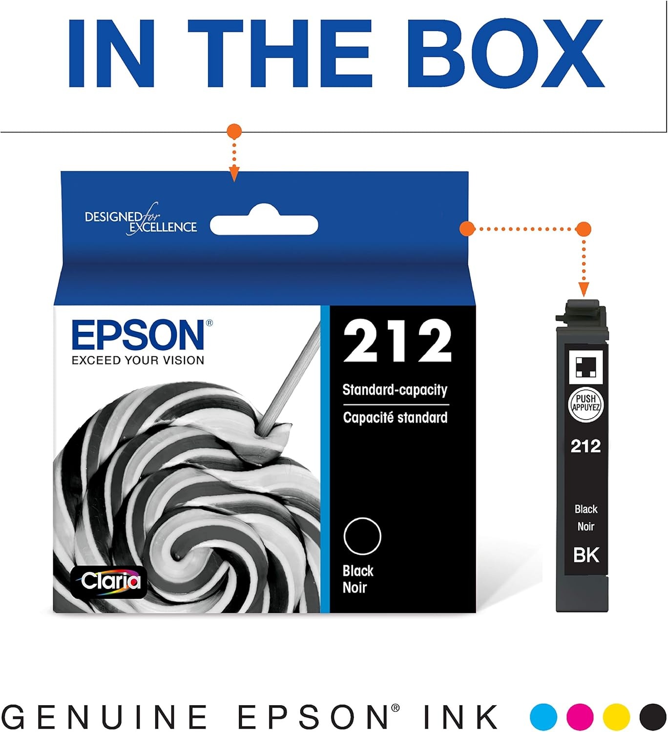 image:imageEPSON 212 Claria Ink Black Cartridge Bundle for WorkForce WF2830 WF2850 Expression XP4100 XP4105 Printers