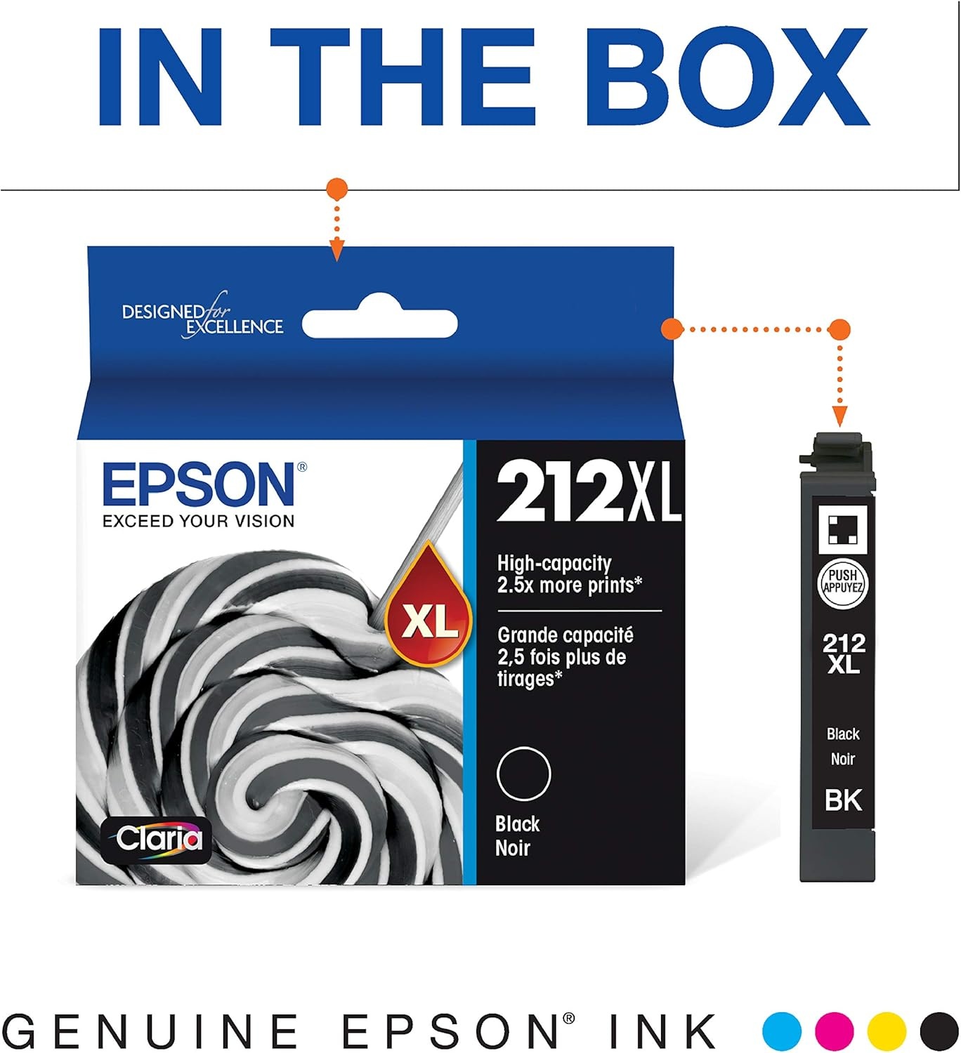 image:imageEPSON 212 Claria Ink Cartridges T212XL120S amp T212520S Bundle for WorkForce WF2830 WF2850 Expression XP4100 XP4105