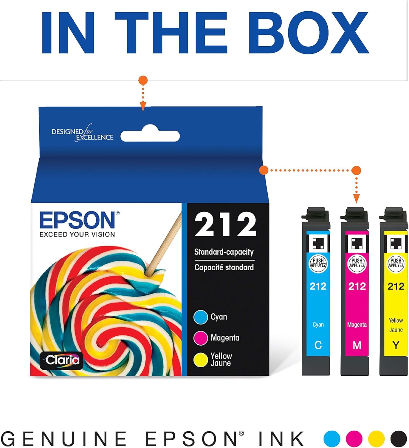 image:imageEPSON 212 Claria Ink Cartridges T212XL120S amp T212520S Bundle for WorkForce WF2830 WF2850 Expression XP4100 XP4105