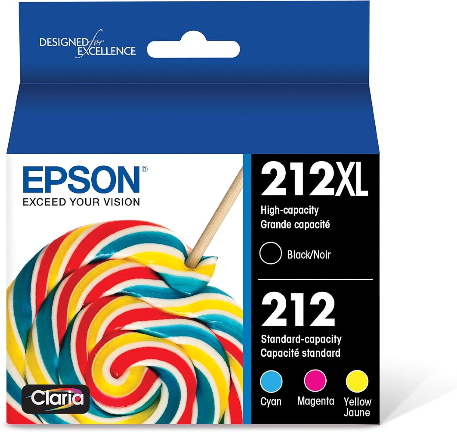 image:imageEPSON 212 Claria Ink High Capacity Black amp Standard Color Cartridge Combo Pack T212XLBCS EPSON 212 Claria Ink High Capacity Black Cartridge T212XL120S