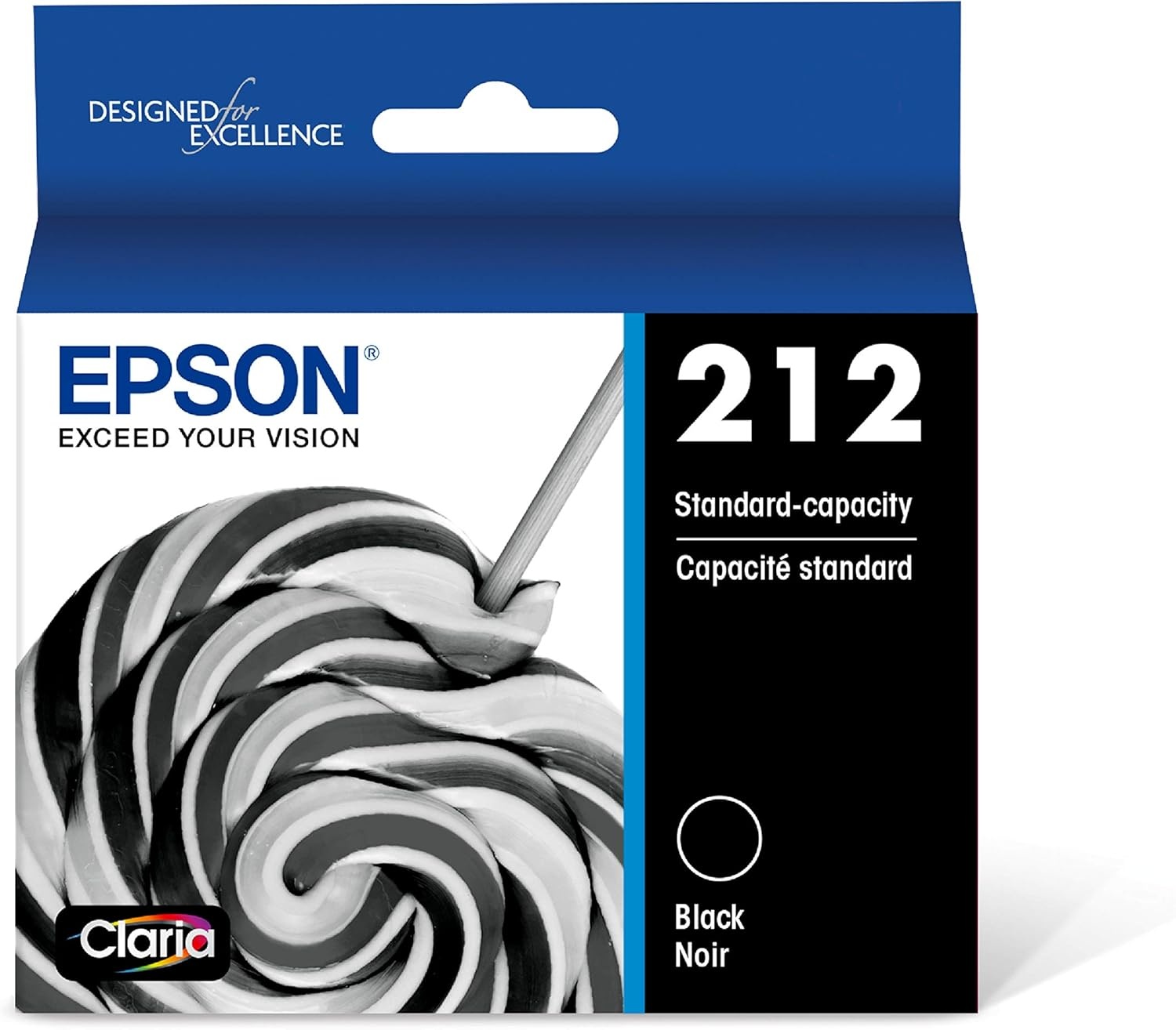 image:imageEpson 212XL StandardCapacity Color and HighCapacity Black Ink Cartridges CMYK 4Pack amp T212 Claria Standard Capacity Cartridge Ink Black T212120S