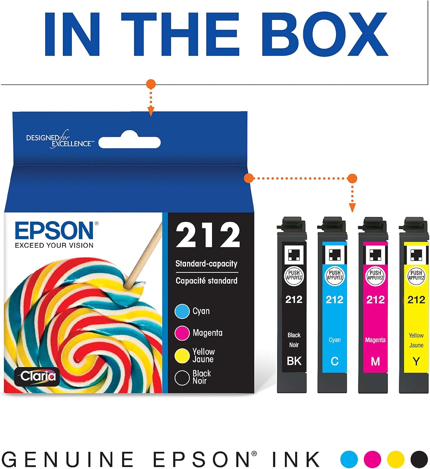 image:imageEpson T212 Claria Standard Capacity Cartridge Ink Black and Color Combo Pack amp T212 Claria Standard Capacity Cartridge Ink Color Combo Pack
