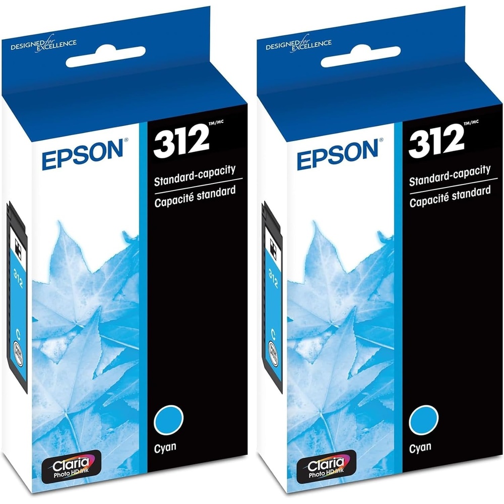 image:imageEPSON 312 Claria Photo HD Ink Standard Capacity Cyan Cartridge T312220S Works with Expression XP8500 8600 8700 150002 Pack
