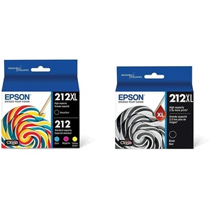 image:imageEPSON 212 Claria Ink High Capacity Black amp Standard Color Cartridge Combo Pack T212XLBCS  EPSON 212 Claria Ink High Capacity Black Cartridge T212XL120S