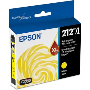 image:imageEPSON 212 Claria Ink High Capacity Yellow Cartridge T212XL420S Works with WorkForce WF2830 2850 and Expression XP4100 4105High Capacity