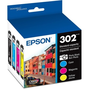image:imageEPSON 302 Claria Premium Ink Standard Capacity T302020S Works with Expression XP6000 6100Photo Black and Color Multipack