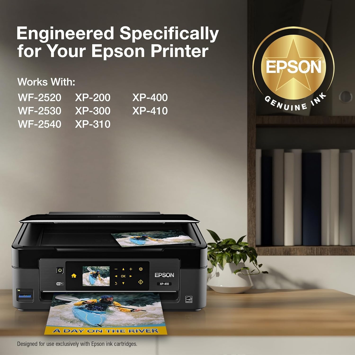 image:imageEpson 200 DURABrite Ultra Ink Standard Capacity Black amp Color Cartridge Combo Pack T200120BCS Works with Workforce WF2520 2530 2540 Expression XP200 300 310 400 410Ink Pack of 2