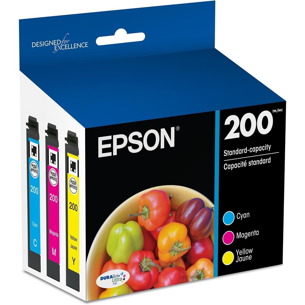 image:imageEpson 200 DURABrite Ultra Ink Standard Capacity Color Combo Pack T200520S Works with Workforce WF2520 2530 2540 Expression XP200 300 310 400 410Combo Pack