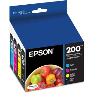 image:imageEpson 200 DURABrite Ultra Ink Standard Capacity Black amp Color Cartridge Combo Pack T200120BCS Works with Workforce WF2520 2530 2540 Expression XP200 300 310 400 410Ink