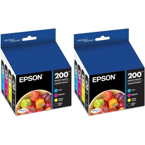 image:imageEpson 200 DURABrite Ultra Ink Standard Capacity Black amp Color Cartridge Combo Pack T200120BCS Works with Workforce WF2520 2530 2540 Expression XP200 300 310 400 410Ink Pack of 2