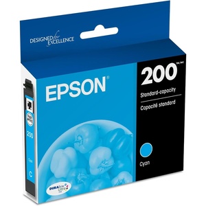 image:imageEpson 200 DURABrite Ultra Ink Standard Capacity Cyan Cartridge T200220S Works with Workforce WF2520 2530 2540 Expression XP200 300 310 400 410Cyan