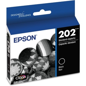image:imageEpson 202 Claria Ink Standard Capacity Black Cartridge T202120S Works with Workforce WF2860 Expression XP5100Black