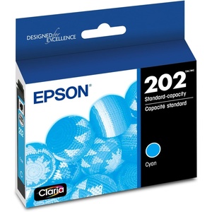 image:imageEpson 202 Claria Ink Standard Capacity Cyan Cartridge T202220S Works with Workforce WF2860 Expression XP5100Cyan