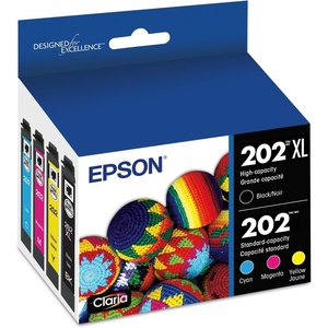 image:imageEpson T202XL420 Claria Highcapacity Ink Cartridge  YellowBlack and Color