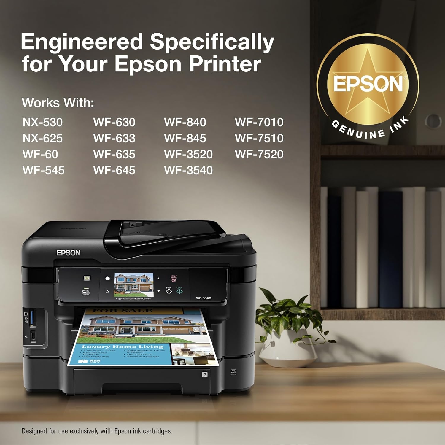 image:imageEPSON 127 DURABrite Ultra Ink Black Cartridge For NX530 625 WF3520 3530 3540 545 60 630 633 635 645 7010 7510 7520 840 845 Water ResistantBlack