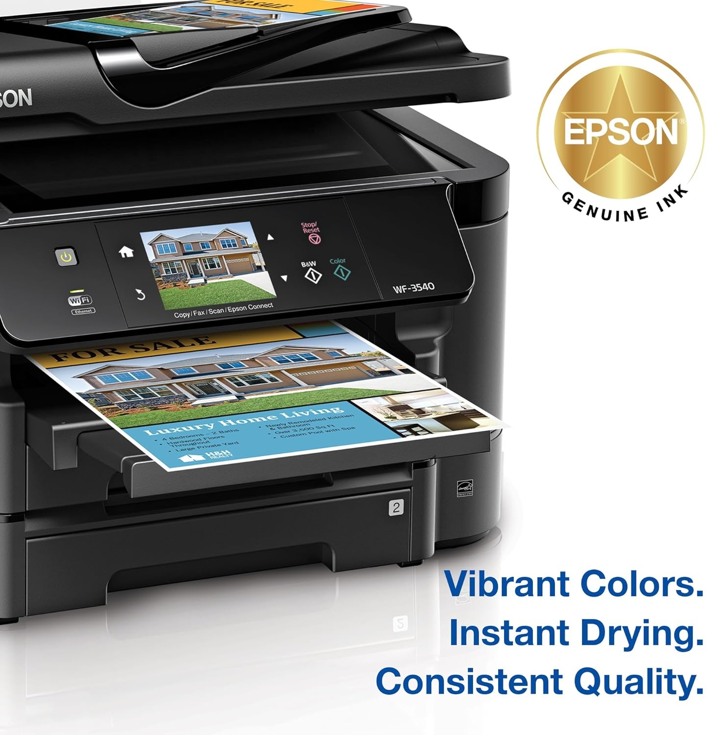 image:imageEPSON 127 DURABrite Ultra Ink Black Cartridge For NX530 625 WF3520 3530 3540 545 60 630 633 635 645 7010 7510 7520 840 845 Water ResistantCyan