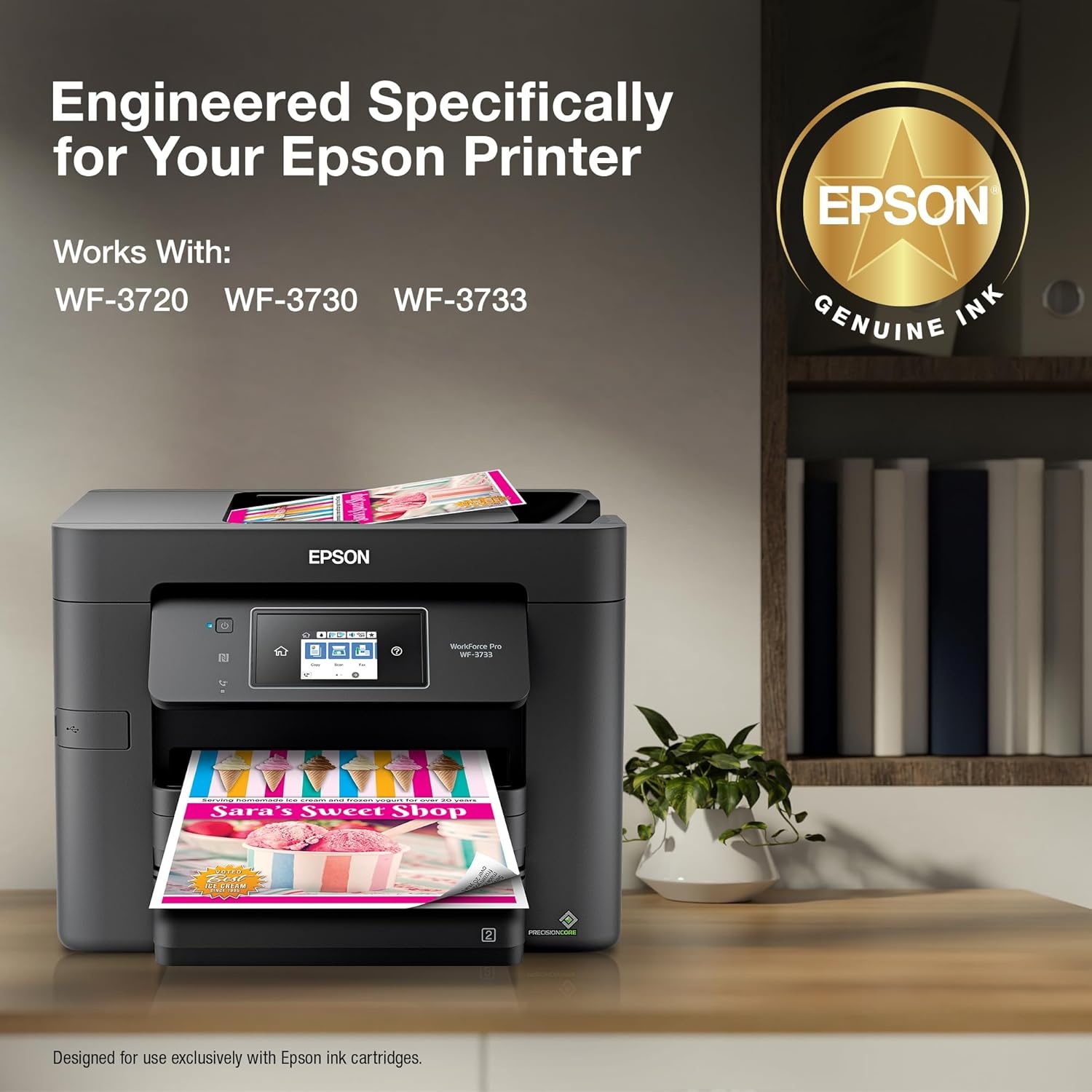 image:imageEPSON 702 DURABrite Ultra Ink High Capacity Yellow Cartridge T702XL420 Works with WorkForce WF3720 3730 3733Black and color combo pack