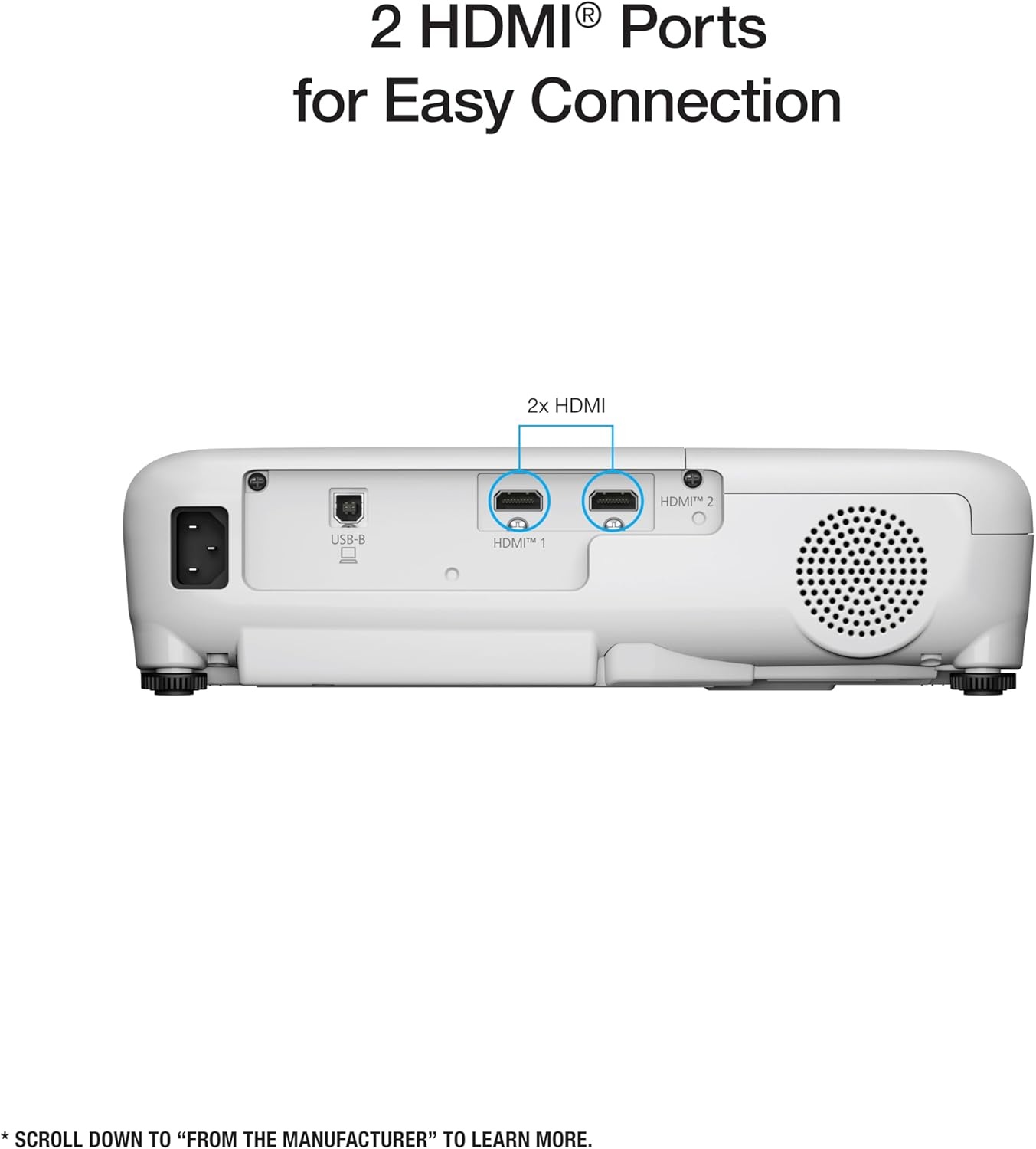 image:imageEpson EX3290 3Chip 3LCD WXGA Projector 4000 lumens for both color and white brightness 2x HDMI Builtin SpeakerNew Model