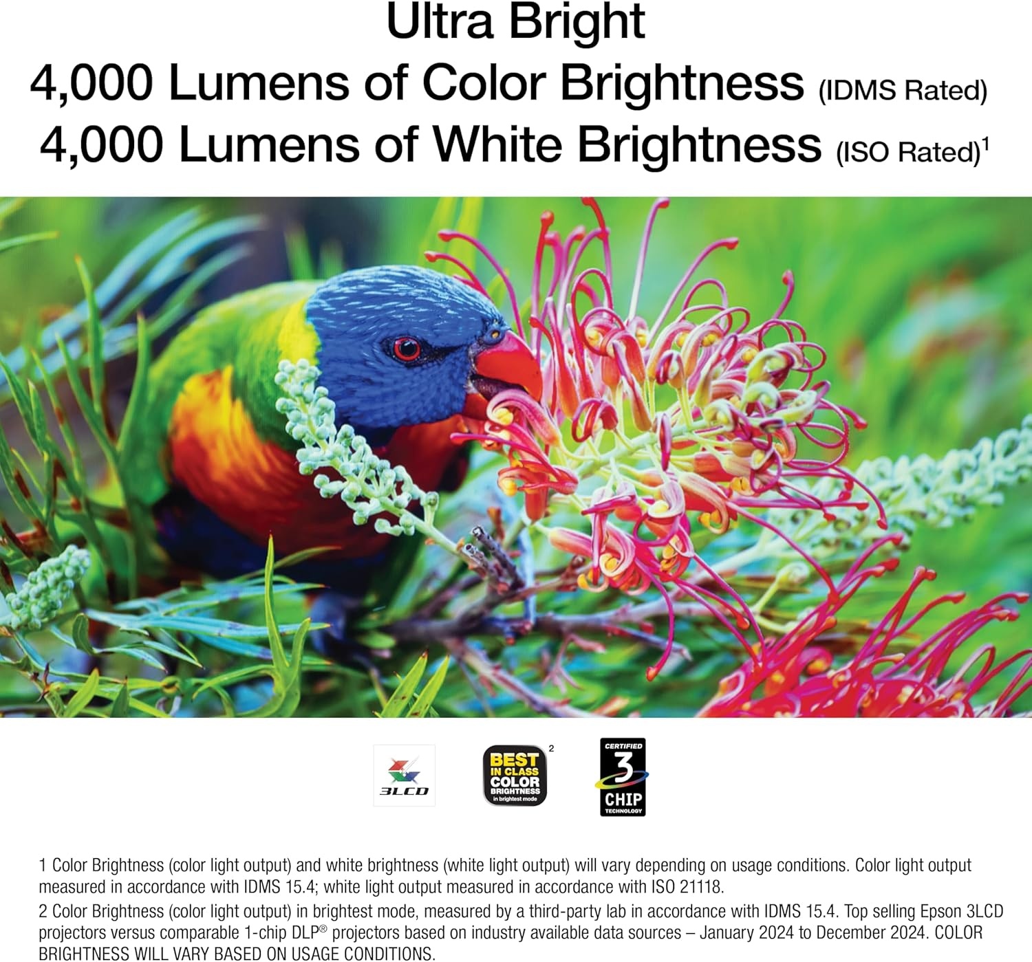 image:imageEpson EX3290 3Chip 3LCD WXGA Projector 4000 lumens for both color and white brightness 2x HDMI Builtin SpeakerNew Model