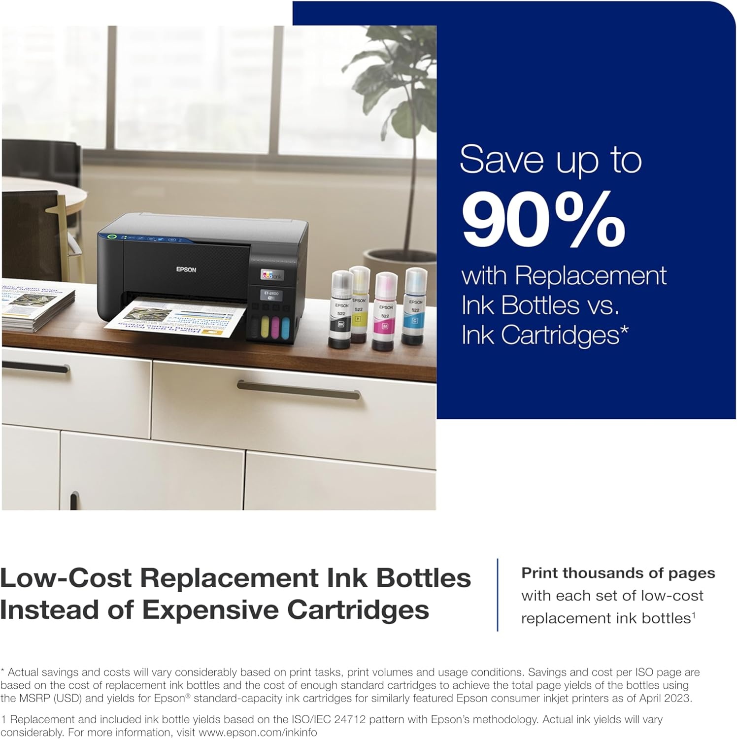 image:imageEpson EcoTank ET2400 Wireless Inkjet AllInOne CartridgeFree Supertank Color PrinterAllinOne Printer
